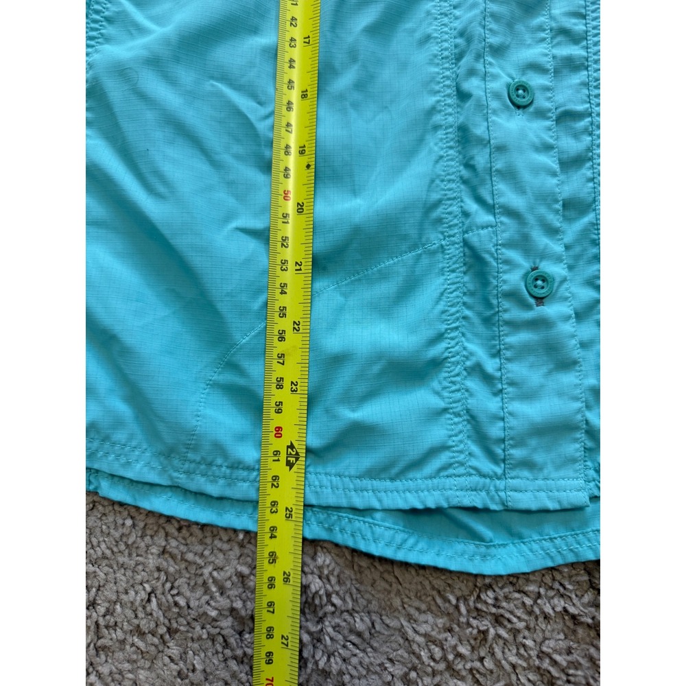 Simms Guide Series Fishing Shirt Womens Medium Teal Blue Long Sleeve Ripstop - Picture 7 of 8
